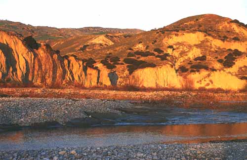 I calanchi e il fiume Agri