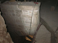 la balaustra con la colonnina dopo i lavori