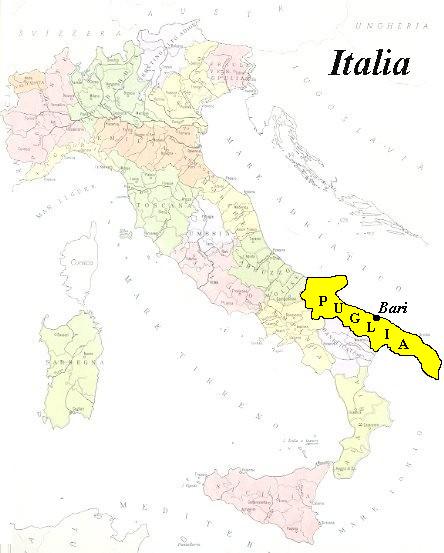 Carta geografica dell'Italia
