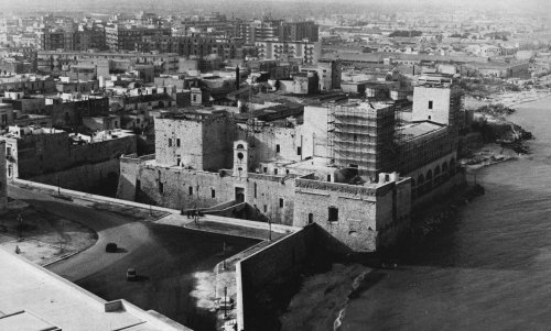 Il castello durante i lavori