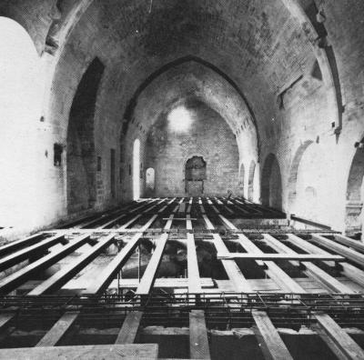 Opere di consolidamento degli arconi e costruzione del solaio in ferro