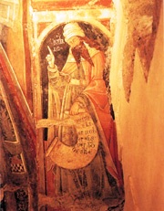 Maestro della Cappella dei Maremonte.
Profeta Balaam 1432, affresco.