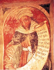 Maestro della Cappella dei Maremonte.
Profeta Micheas 1432, affresco.